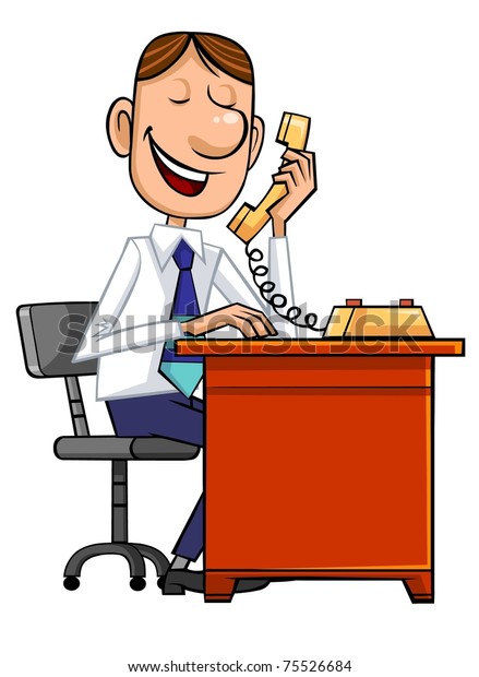 Salesman Phone Stock Illustration 75526684