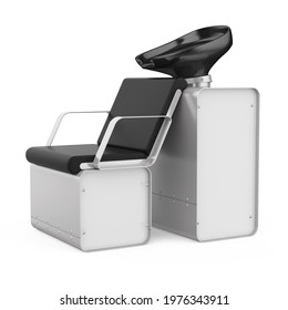 Salon Shampoo Chair Isolated. 3D Rendering