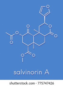 Salvinorin Entheogen Molecule Psychotropic Molecule Salvia Stock ...