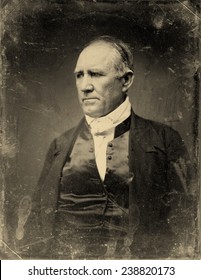 Sam Houston, Democratic Senator From Texas. Half Plate Daguerreotype, Gold Toned, Ca. 1848