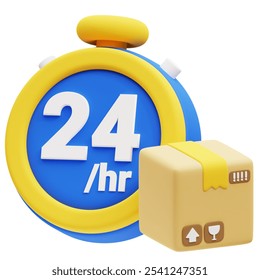 Same Day Fast Delivery3d icon illustration. Great for business, technology, company, websites, apps, education, marketing and promotion. Shipping Logistics 3d graphics.