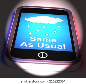 Same As Usual On Phone Displaying No Change In The Weather