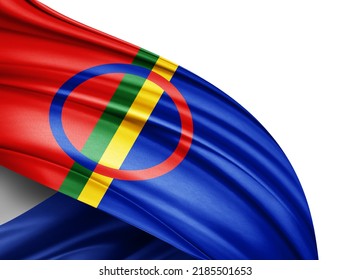 Sami Ethnic Flag, Lapland-3D Illustration