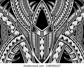 Samoan Tribal Black White Design Stock Illustration 2189302227 ...