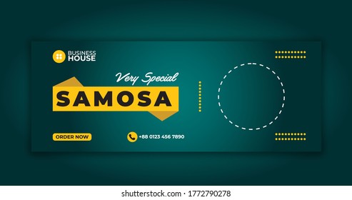 Samosa Fast Food Facebook Cover Design
