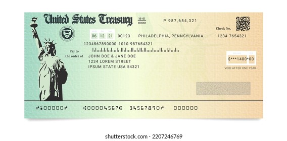 Sample Of The Fake US Stimulus Check