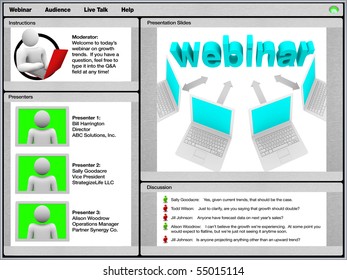 A Sample Screenshot Of A Webinar On A Computer