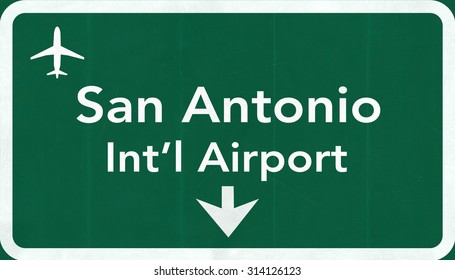 San Antonio USA International Airport Highway Road Sign 2D Illustration
Texture, Background, Element