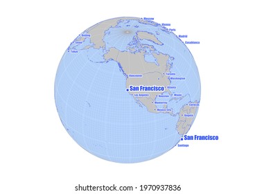 San Francisco On A World Map San Francisco Globe Images, Stock Photos & Vectors | Shutterstock