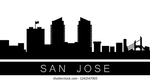 San Jose Detailed Skyline Postcard Illustration Stock Illustration ...