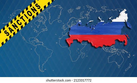 Sanctions Russia, International Economic And Political Relations, World Map