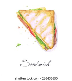 Sandwich - Watercolor Food Collection