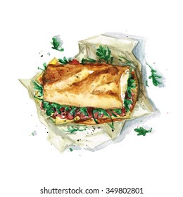 Sandwich - Watercolor Food Collection