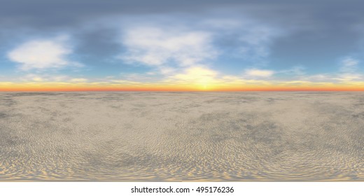 Sandy Desert. Environment Map. HDRI Map. Equirectangular Projection. Spherical Panorama. Landscape. 3d Rendering