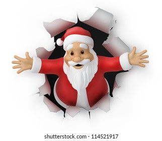 Santa Claus, 3d illustration.  animation http://footage.shutterstock.com/clip-2952436 - Powered by Shutterstock