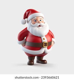 a Santa Claus 3D image isolated on a white background - Powered by Shutterstock