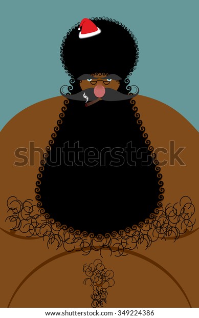 African American Santa Claus Clip Art Stock Illustration - Illustration of  caricatures, face: 3674322