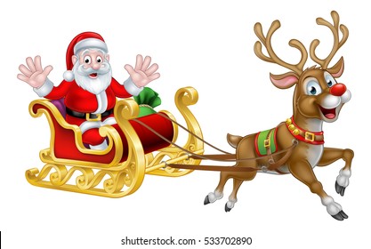 Christmas Deer Noel Santa Claus Noel Image Vectorielle De Stock Libre De Droits