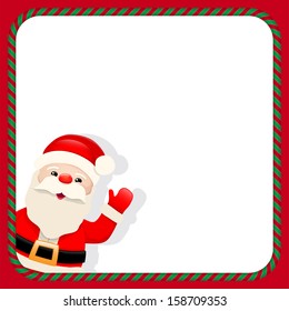 Santa Claus  In Christmas Frame, Cartoon Character, Bitmap Copy