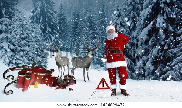 Le Pere Noel A Eu Un Illustration De Stock