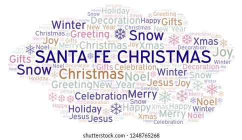 Santa Fe Christmas Word Cloud.