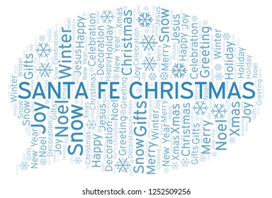 Santa Fe Christmas Word Cloud.