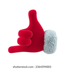 Santa hand make cool gesture. Christmas and New Year Day event concept. 3d rendering - Powered by Shutterstock