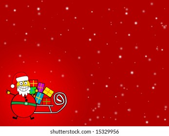 Santa red Background