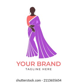 Saree logo with women figure modern design template
 - Powered by Shutterstock