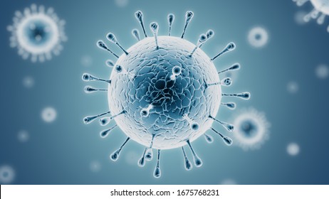 SARS-Cov-2 coronavirus virus strain infectious pathogen viewed in laboratory microscope causing the corona disease outbreak covid-19, medical diagnosis, 3d render of virion illustration, 8k