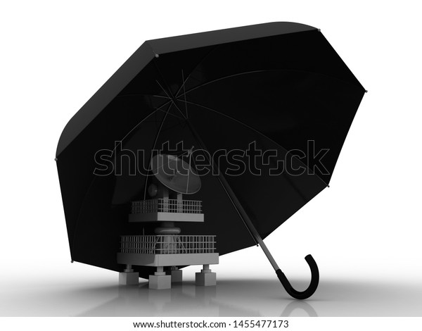 umbrella satellite dish