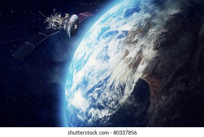 Satellite And Earth