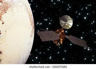 Satellite Observes Pluto Planet Elements This Stock Illustration ...