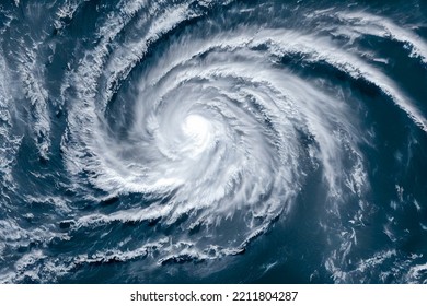 Satellite View Of A Tropical Cyclone. 3d Rendering