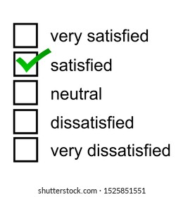 A Satisfied Client Response Opinion Questionnaire Survey Likert Scale