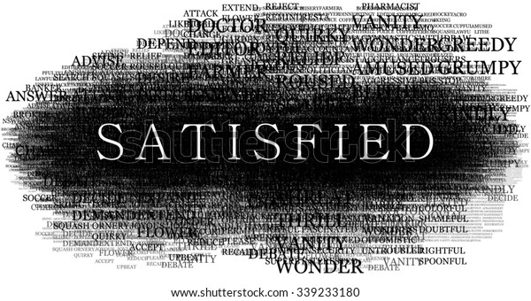 satisfied-word-stock-illustration-339233180