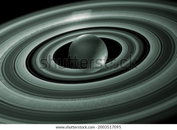 Saturn halo rings dark sunlight in space Mimas\
Titan meteorite