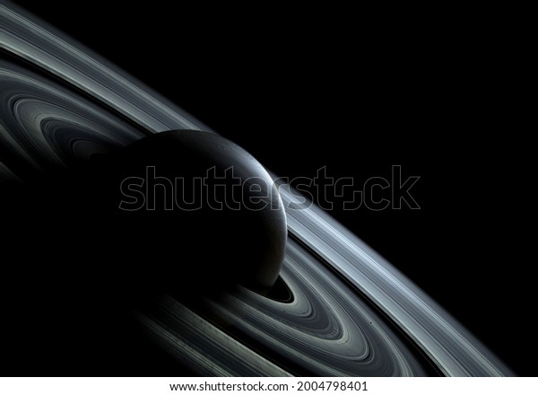 Saturn halo rings dark sunlight in space Mimas\
Titan meteorite sunlights\
shadow