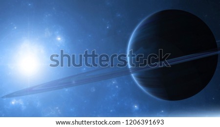 Saturn planet. 3d render