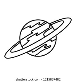 Saturn Planet Icon Outline Illustration Saturn Stock Illustration ...