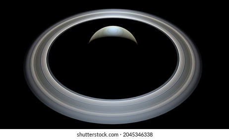 Saturn Planet And Rings. 3d Illustration