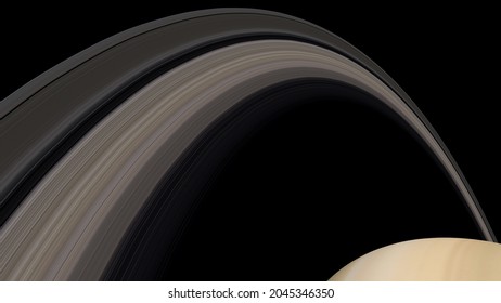 Saturn Planet And Rings. 3d Illustration