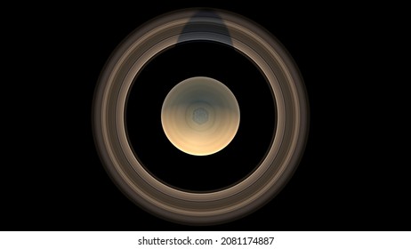 Saturn Planet And Rings. 3d Illustration