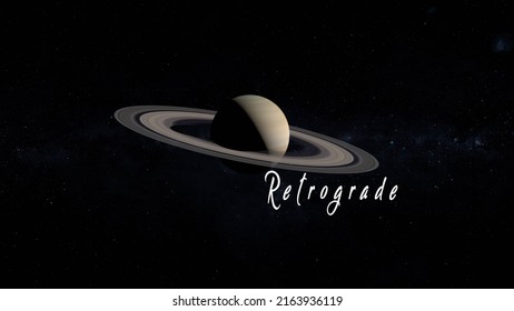 Saturn Retrograde 3d Rendering Illustration