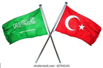 Saudi Arabia Flag  Combined With Turkey Flag