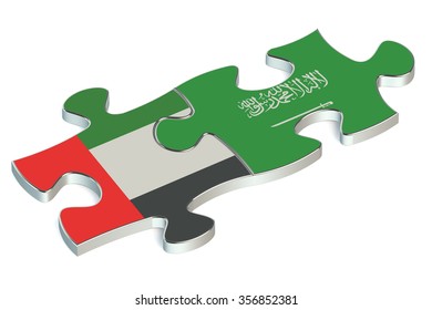 Saudi Arabia And UAE Puzzles From Flags