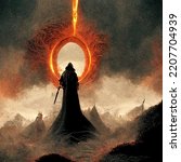 Sauron Battle Illustration Concept Art