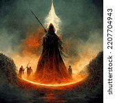 Sauron Battle Illustration Concept Art