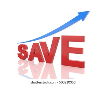 Save concept - 3D Rendering Image