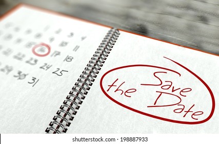 Save The Date Important Day Calendar Concept